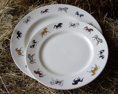 bone china equestrian plates