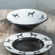 Black Labrador Centrepiece Bowl and Dish