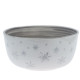 Large Bowl 25 cm diameter with Snowflakes and trimmed in Platinum
