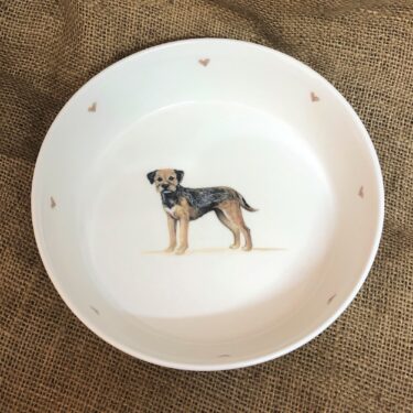 Border Terrier Bone China Dog Bowl