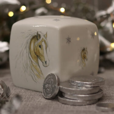 Snow Pony Bone China Money Box