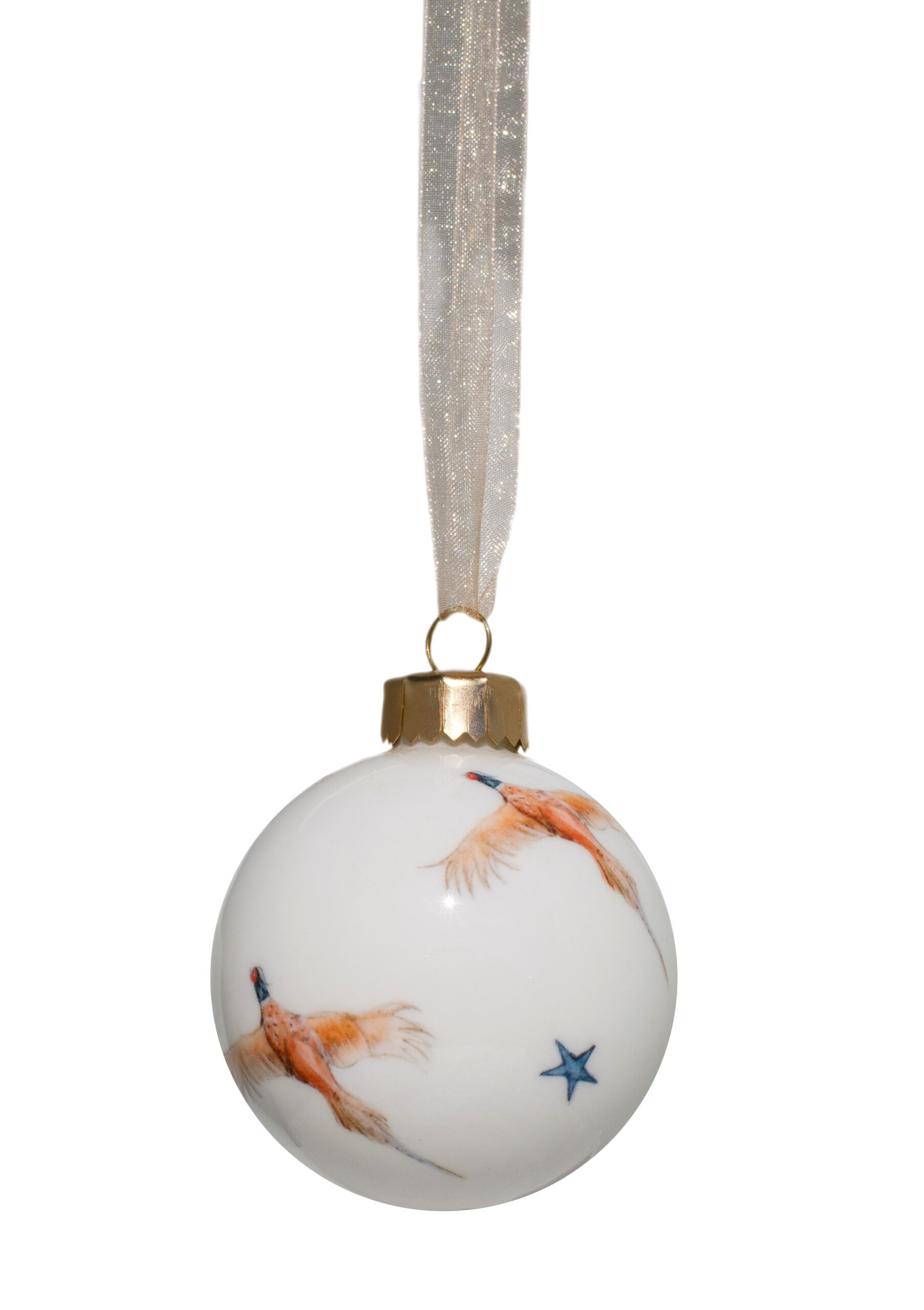 Hand decorated Pheasant Bauble
