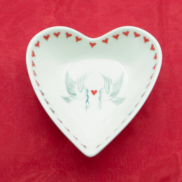 dove and heart heart dish