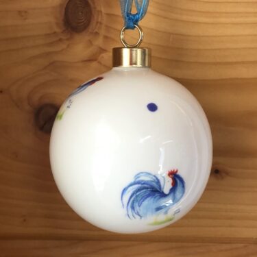 Cockerel Bone China Bauble Decoration