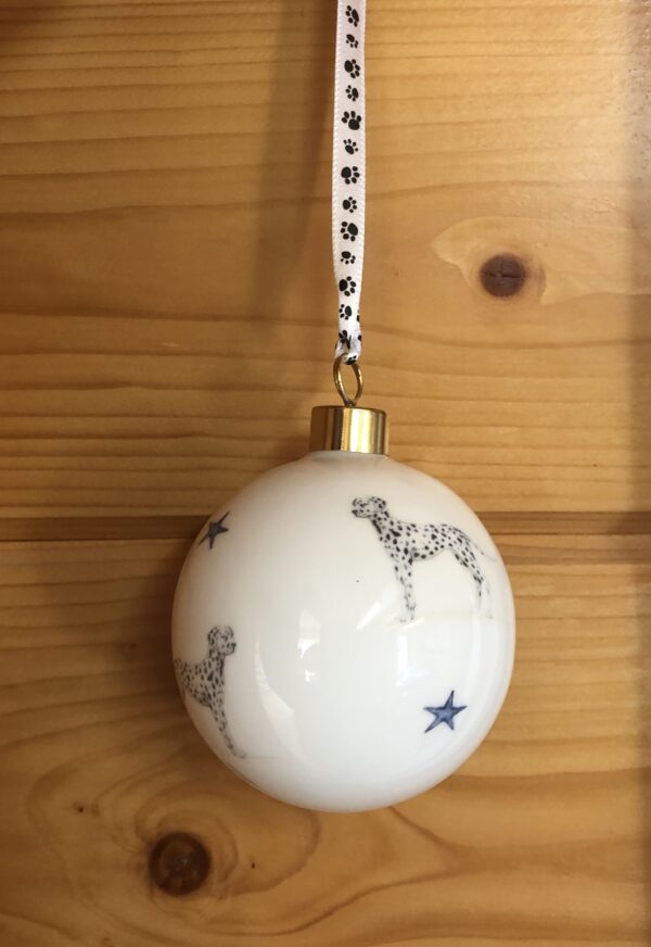 Dalmatian Bone China Bauble Christmas Decoration
