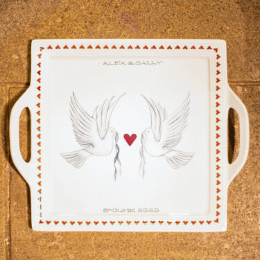 Dove and Heart Platter